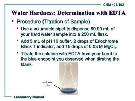 edta water hardness test|hardness by calculation method.